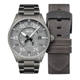 Avi-8 spitfire type 300 gunmetal grå automatisk klokke av-4073-44