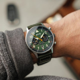 AVI-8 Hawker Hurricane Carey MervIlle Dual Time Watch AV-4088-02