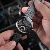 Reloj Avi-8 Hawker Harrier doble cronógrafo retrógrado negro carbón av-4056-0b