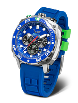 Negozio campione Vostok-Europe systema periodicum idrogeno mecha-quarzo cronografo orologio vk67-650a720-ss