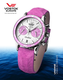 Vostok-Europe Undine Pink Ladies Chronograph Watch VK64/515A525