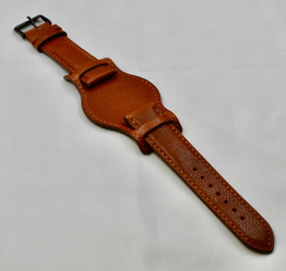 Pramzius 22mm Swedish Leather Bund Strap Brown