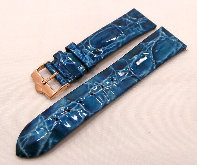 Vostok europe dames n1 bracelet cuir 20mm bleu-lad.20.lrbu