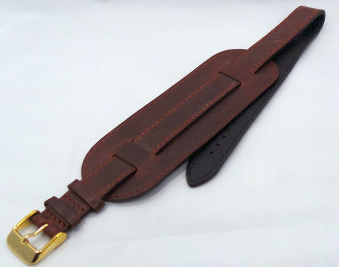 Aviator Leather Strap 16mm Brown-Avi.16.L.R.Br