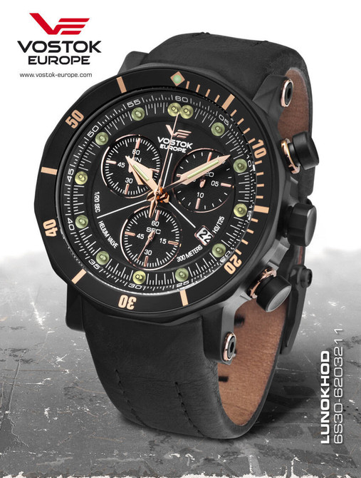 Seminuevo leer descripción Vostok-Europe lunokhod 2 grand crono tubo de tritio 6s30/6203211