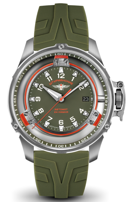 Sturmanskie mars-2 groen automatisch horloge nh35/9035977
