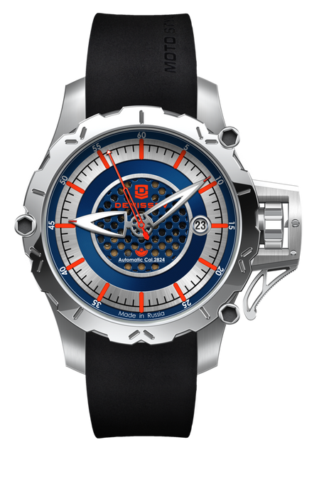 Denissov Moto Style Automatic Russian Watch/ Swiss Movement 2824.1030.1.A1