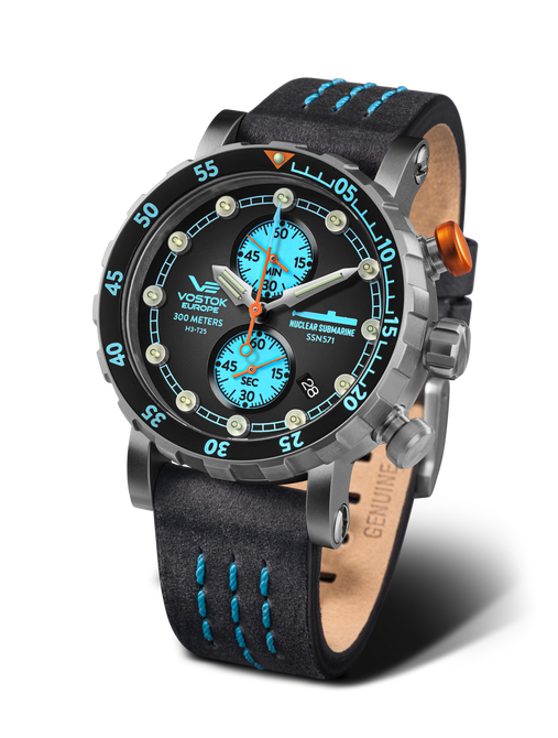 Vostok-Europe SSN-571 Titanium Mecha-Quartz Chronograph Submarine Watch (VK61-571H614)