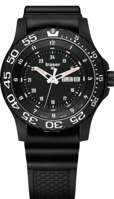 traser P66 Elite Rouge Montre Tritium fabriquée en Suisse 100378