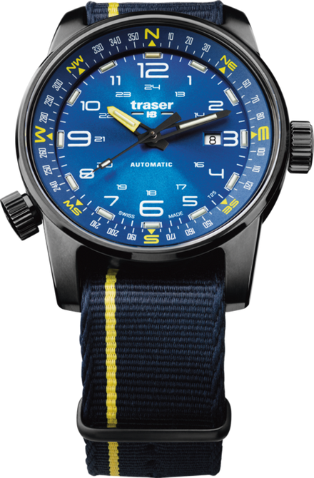 traser P68 Pathfinder schweizisktillverkad Tritium Automatic-Watch Blue 109523