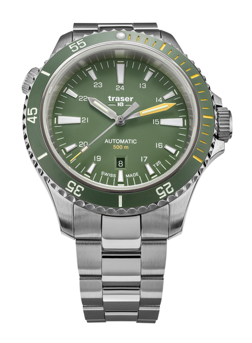 traser P67 Diver Green Orologio automatico Tritium T-25 di fabbricazione svizzera 110328