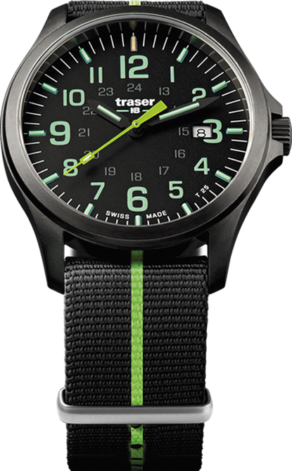 traser P67 Officer Pro GunMetal Black/Lime - 107426