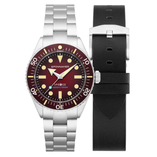 Spinnaker spence 300 montre automatique rouge cramoisi sp-5097-55