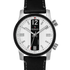 Roebuck Diviso Reloj Automático Negro/Plata en Cuero 