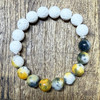MiaLava Marigold Jade aromatherapy diffuser bracelet with lava stone beads