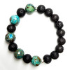 MiaLava Ocean Storm Jasper aromatherapy diffuser bracelet with lava stone beads