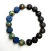 MiaLava Ocean Dreams Jasper aromatherapy diffuser bracelet with lava stone beads