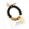 MiaLava | CRYSTAL AROMATHERAPY DIFFUSER BRACELET EARTH SPIRIT LAVA AGATE- JOY OPTIMISM