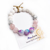 MiaLava | CRYSTAL AROMATHERAPY DIFFUSER BRACELET - LUCKY IN LOVE - ROSE QUARTZ - HOWLITE -JADE 