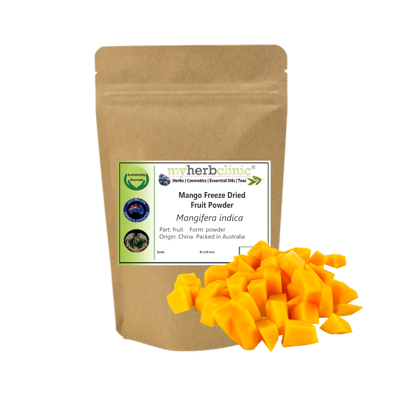 MY HERB CLINIC ® MANGO FREEZE DRIED FRUIT POWDER DELICIOUS