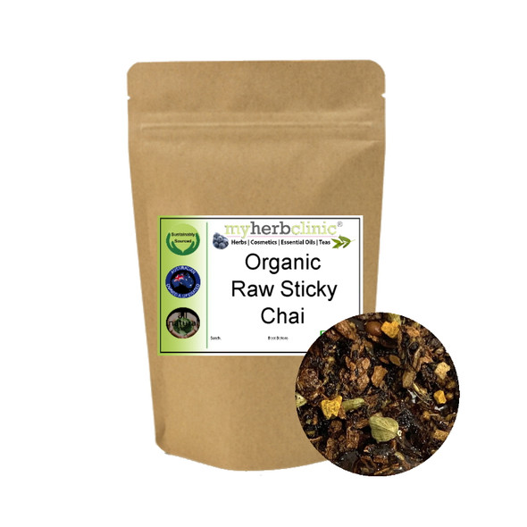 MY HERB CLINIC ® RAW STICKY CHAI ORGANIC WELLNESS TEA BLEND 