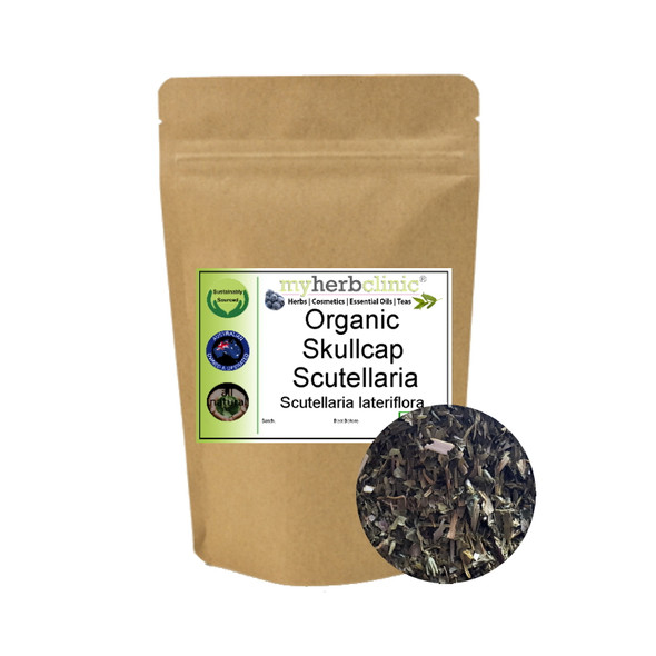 MY HERB CLINIC ® SKULLCAP ORGANIC TEA ~ CALMING ANXIETY NERVINE TONIC