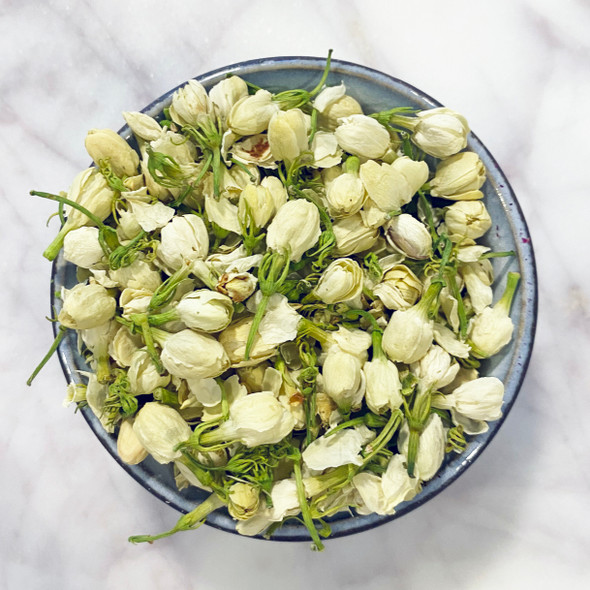 MY HERB CLINIC ® Premium Grade 1 Jasmine buds – air-dried in a bowl, premium caffeine-free herbal tea