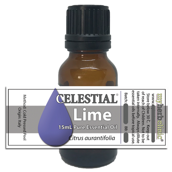 CELESTIAL ® LIME ITALY COLD PRESSED PEEL ORGANIC NATURAL ESSENTIAL OIL - UPLIFTING WELL BEING