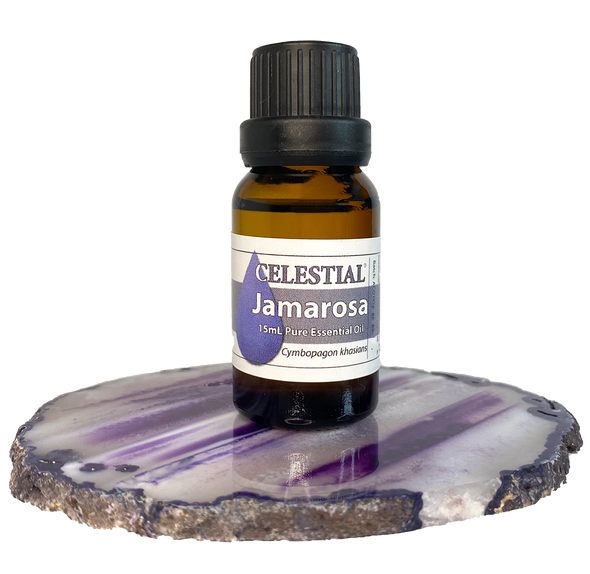 CELESTIAL ® JAMAROSA ESSENTIAL OIL SKIN WRINKLES AGEING - INSOMNIA CALMING Cymbopogon khasians