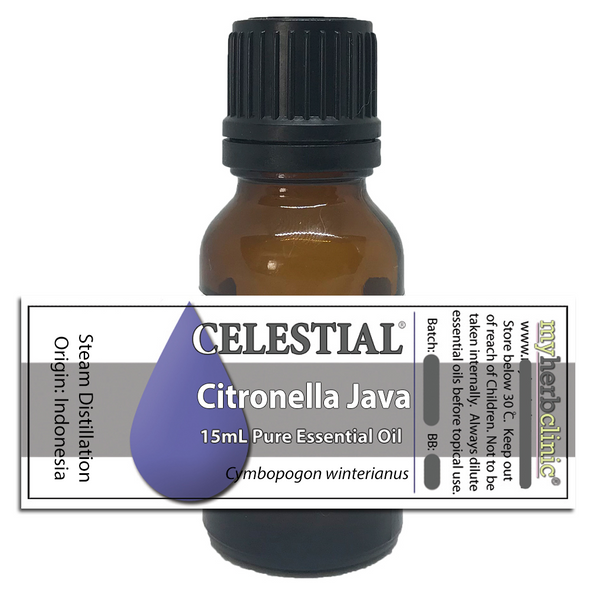 CELESTIAL ® CITRONELLA JAVA ESSENTIAL OIL - AROMATHERAPY MASSAGE SOOTHING BUG REPELLENT