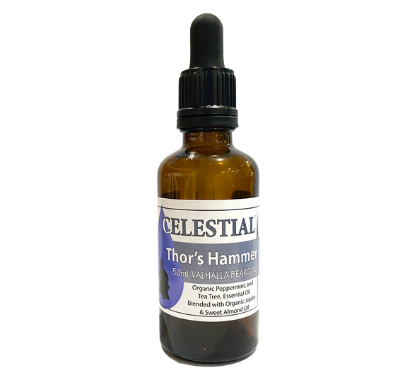 CELESTIAL ® VALHALLA BEARD OIL - THORS HAMMER - NATURAL - ESSENTIAL OILS - 50ml