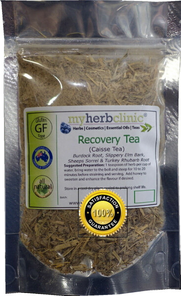 MY HERB CLINIC ® RECOVERY TEA ORGANIC HERBS BLEND SHEEP SORREL, BURDOCK, SLIPPERY ELM, RHUBARB