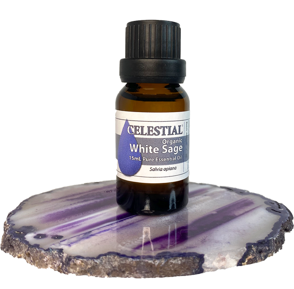 CELESTIAL ® WHITE SAGE ESSENTIAL OIL Salvia apiana ~ CLEARING SMUDGING BANISHING PURIFY