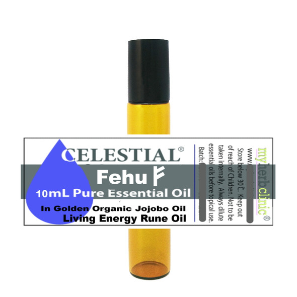 CELESTIAL ® FEHU LIVING ENERGY RUNE OIL - GOOD FORTUNE & PROSPERITY