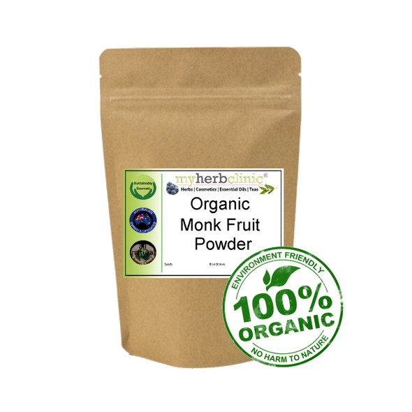 MY HERB CLINIC ® MONK FRUIT JUICE ORGANIC POWDER PREMIUM - NATURAL SUGAR REPLACEMENT