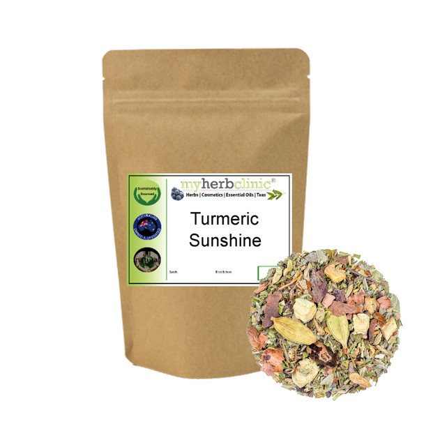 MY HERB CLINIC ® TURMERIC SUNSHINE HERBAL TEA BLEND LATTE - HARMONIOUS LIFE - RELAX