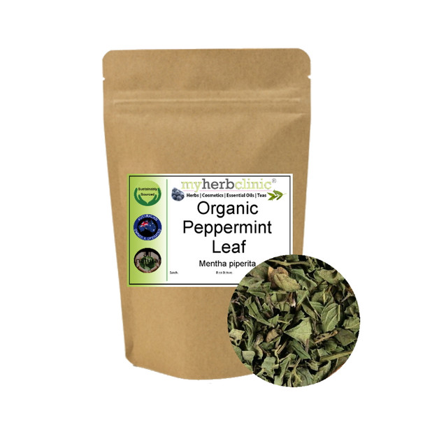 MY HERB CLINIC ® PEPPERMINT ORGANIC LEAF HERBAL TEA INFUSION - FRESH IS BEST