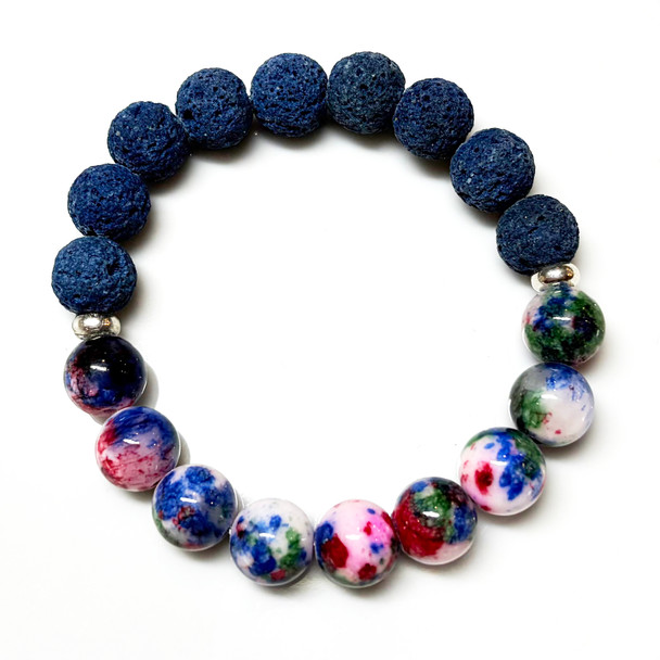 MiaLava AROMATHERAPY CRYSTAL DIFFUSER BRACELET - LIFE in BLOOM