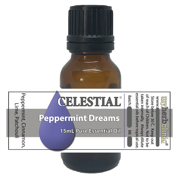 CELESTIAL ® PEPPERMINT ORGANIC PURE ESSENTIAL OIL - ANXIETY STRESS FATIGUE