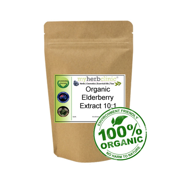 MY HERB CLINIC ® ELDER BERRY ORGANIC EXTRACT POWDER RATIO 10:1 BOOST IMMUNITY -SUPER STRENGTH ELDERBERRY