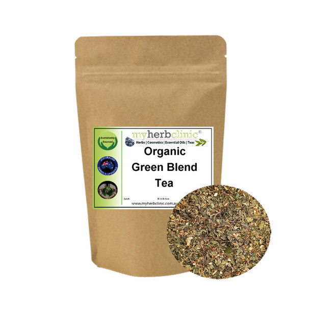 MY HERB CLINIC ® GREEN BLEND ROOIBOS ORGANIC PREMIUM TEA BLEND - HEALTHY - CAFFEINE FREE DELICIOUS