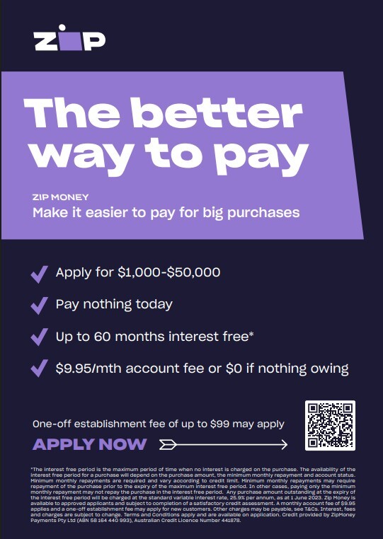 Zip payment information and terms