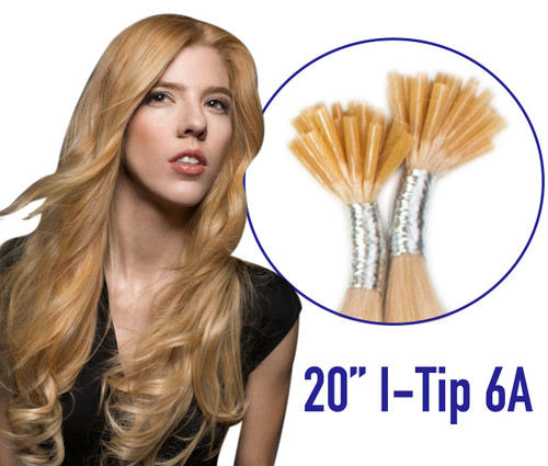 20" I-Tip Hair Extensions 50 Strands 6A