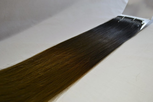 20" Ombre Machine Weft Hair Extension 100 Grams 6A #1B/4/6