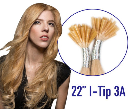 22" I-Tip Hair Extensions 50 Strands 3A