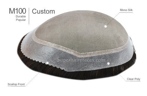 Custom Made M100 Silk Top Hairpiece