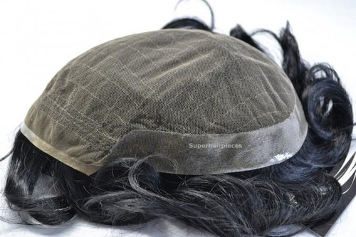 Custom Made M116 Swiss Lace Poly Coating on Back Hair System