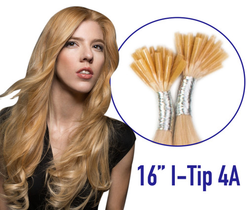 16" I-Tip Hair Extension 50 Strands 4A