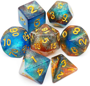 tea blue aglitter dice tea blue aglitter dice