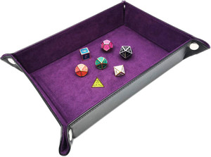 folding dice tray leather